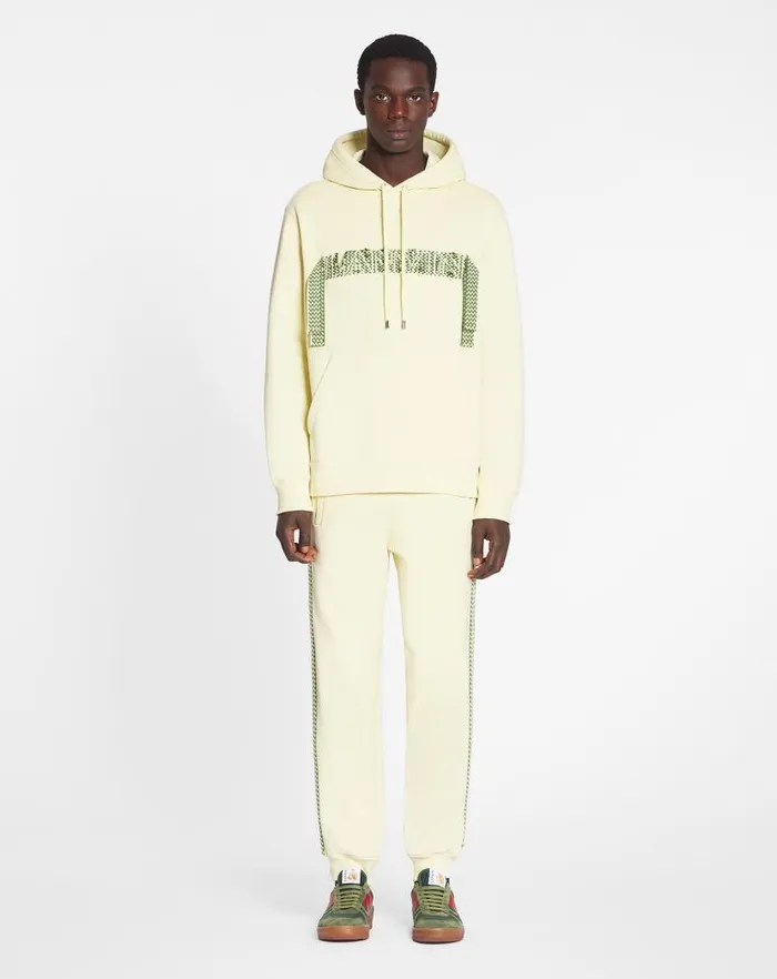 Men Lanvin Knitwear and Sweatshirts Lanvin Curb Lace Loosefit Hoodie Quartz Men Lanvin Knitwear and Sweatshirts Lanvin Curb Lace Loosefit Hoodie Quartz