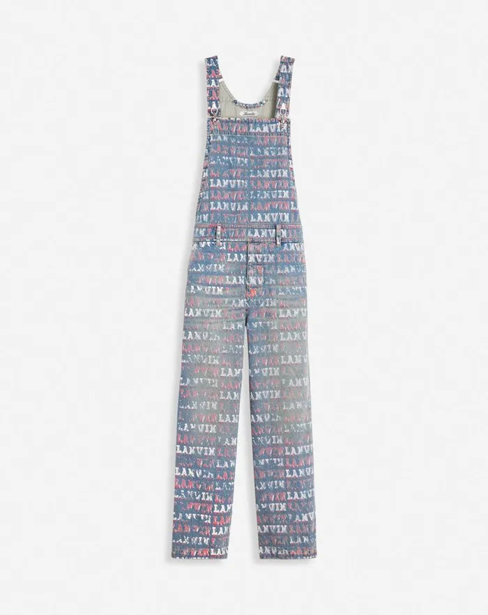 Men Lanvin Pants and Shorts Lanvin X Future Loosefit Printed Jumpsuit Light Blue