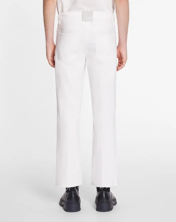 Men Lanvin Pants and Shorts Straightleg Denim Pants Optic White