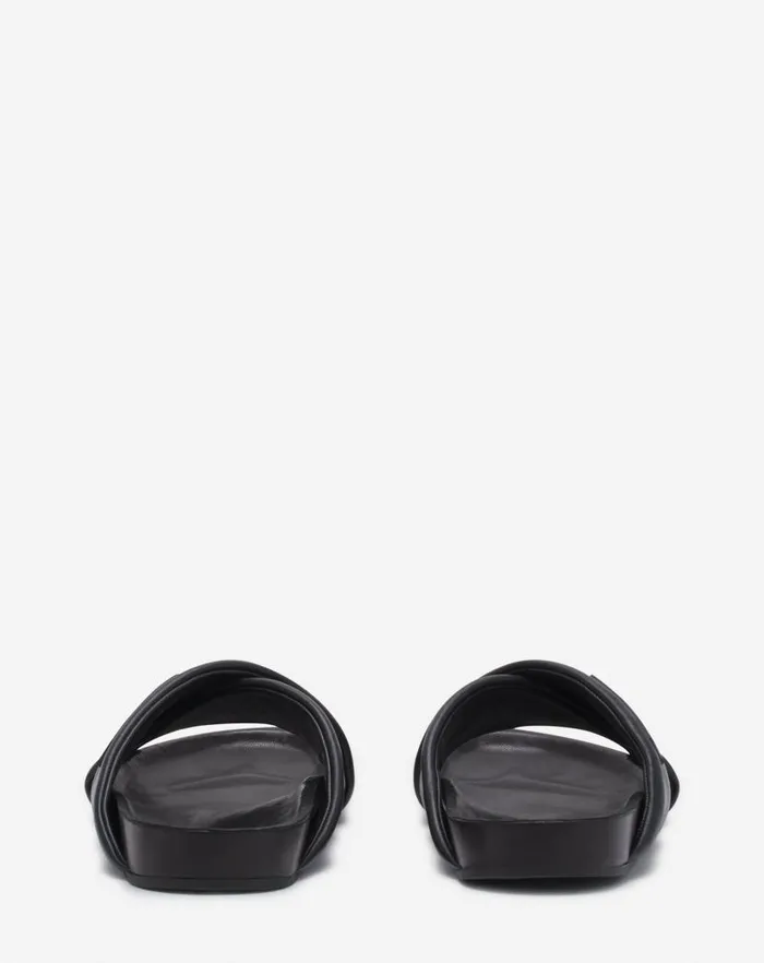 Men Lanvin Sandals Lanvin Tinkle Sandals In Leather Black
