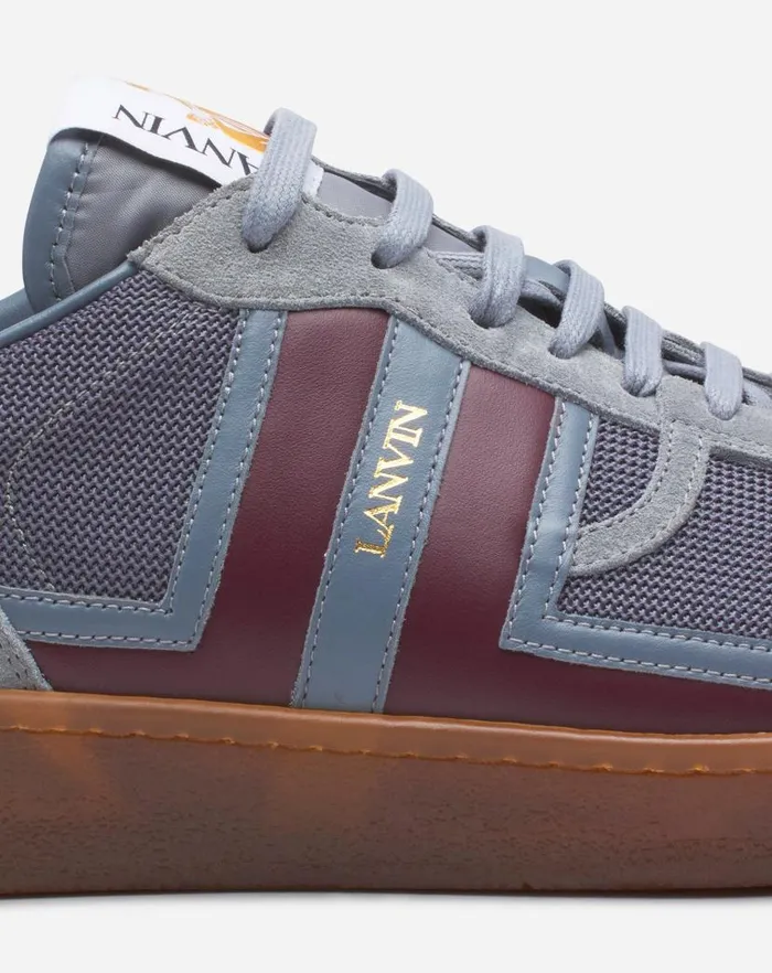 Men Lanvin Sneakers Clay Mesh Sneakers Light Greyburgundy Men Lanvin Sneakers Clay Mesh Sneakers Light Greyburgundy