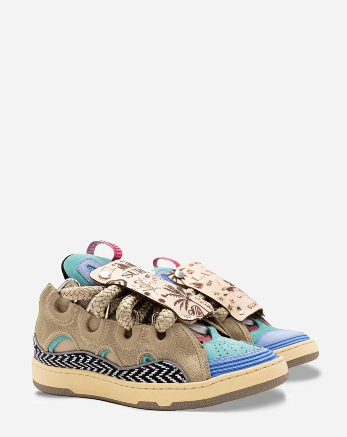 Men Lanvin Sneakers Curb Sneakers By Surgeon For Men Light Blue