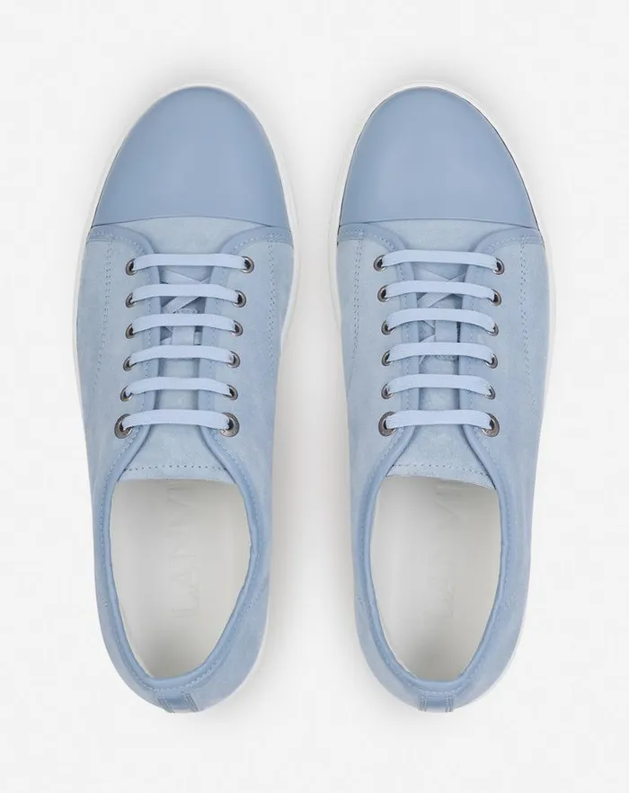 Men Lanvin Sneakers Dbb1 Leather And Suede Sneakers Cornflower Men Lanvin Sneakers Dbb1 Leather And Suede Sneakers Cornflower