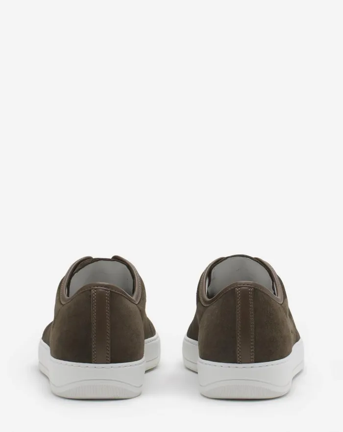 Men Lanvin Sneakers Dbb1 Leather And Suede Sneakers Khakiwhite Men Lanvin Sneakers Dbb1 Leather And Suede Sneakers Khakiwhite