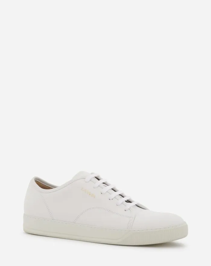 Men Lanvin Sneakers Dbb1 Leather Sneakers White