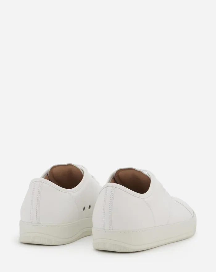 Men Lanvin Sneakers Dbb1 Leather Sneakers White