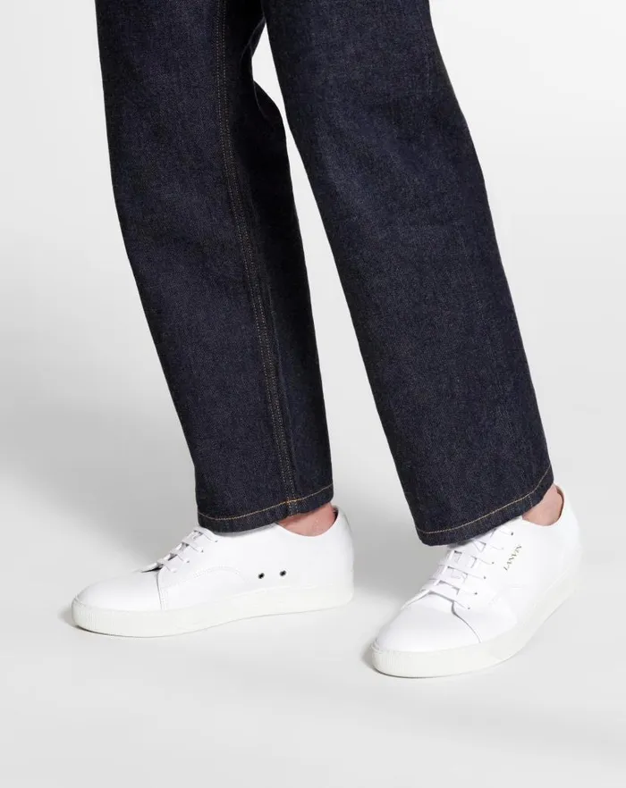 Men Lanvin Sneakers Dbb1 Leather Sneakers White