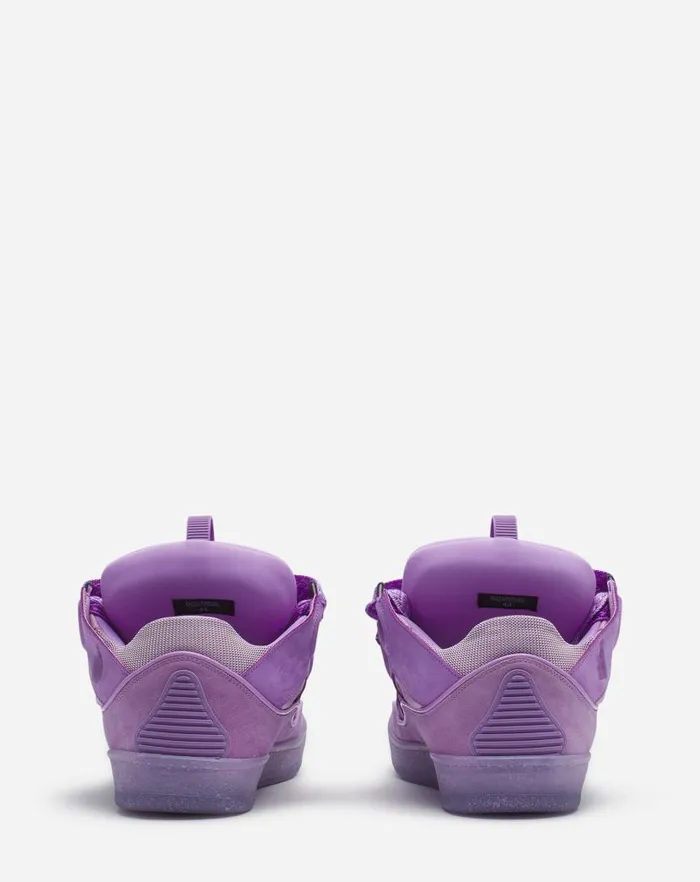 Men Lanvin Sneakers Leather Curb Sneakers Lilac Men Lanvin Sneakers Leather Curb Sneakers Lilac
