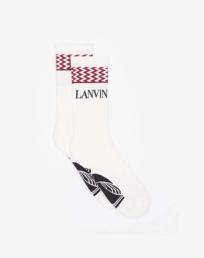 Men Lanvin Socks Lanvin Curb Socks Pinkredwood