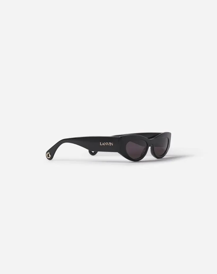 Men Lanvin Sunglasses Lanvin Logo Sunglasses Black