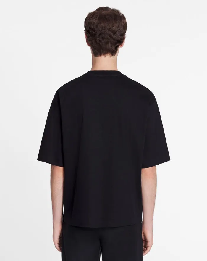 Men Lanvin Tshirts and Polos Curb Lace Lanvin Oversized Tshirt Black