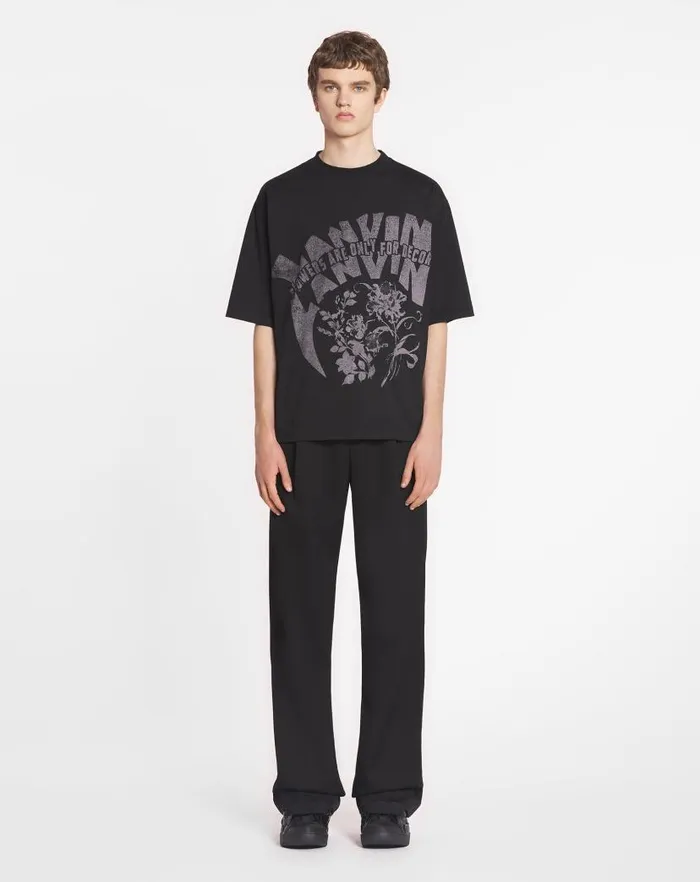 Men Lanvin Tshirts and Polos Lanvin X Future Unisex Loosefit Printed Tshirt Black