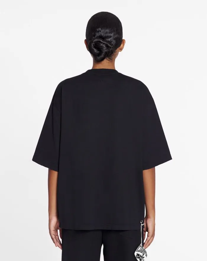 Men Lanvin Tshirts and Polos Lanvin X Future Unisex Loosefit Printed Tshirt Black