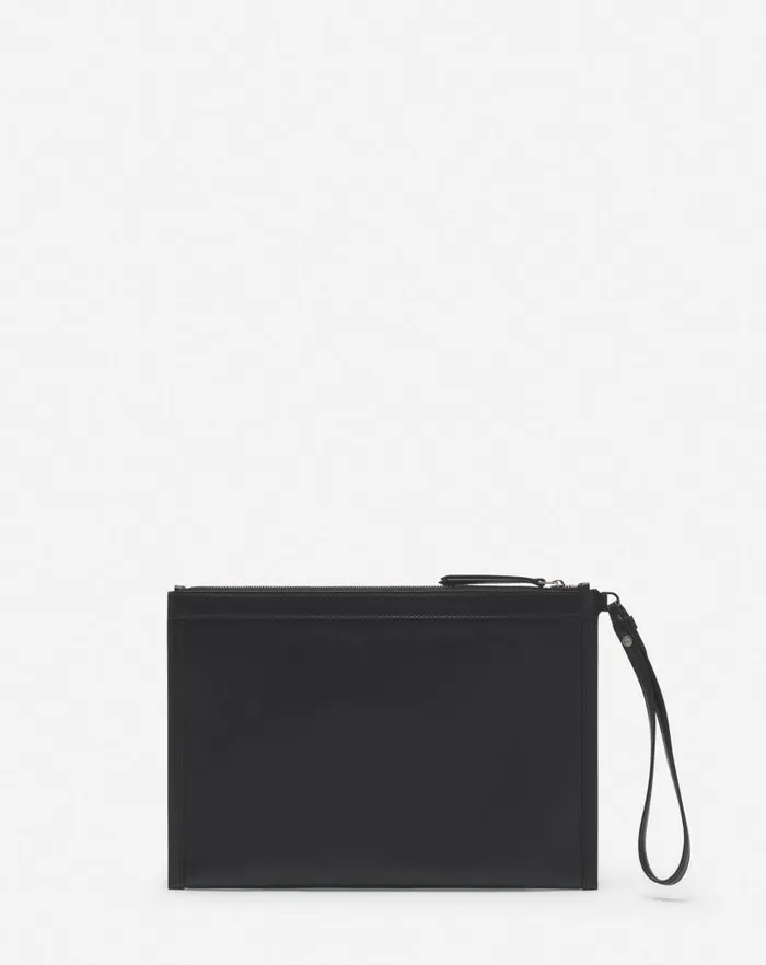 Men Lanvin Wallets and Small Leather Goods Lanvin X Future Leather Clutch With Pins Blackmulticolour