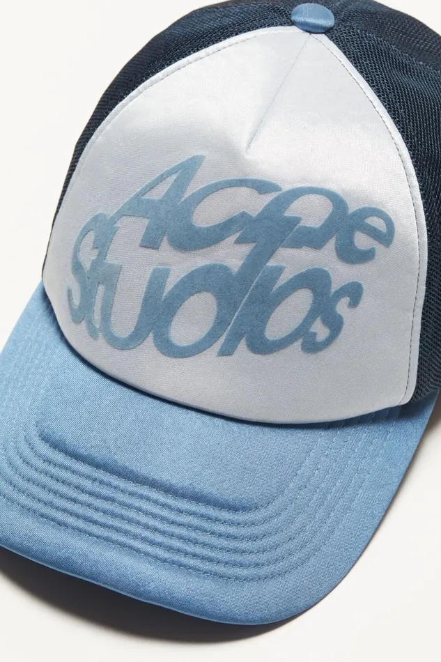 Men Logo Cap Multi Blue Acne Studios Hats
