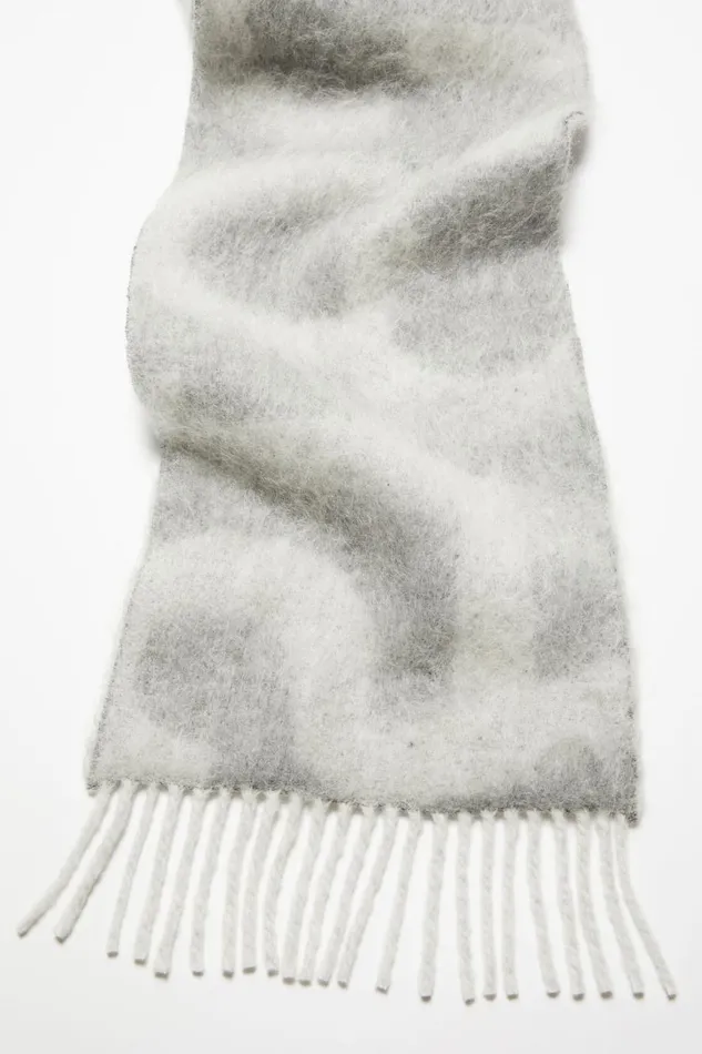 Men Logo Scarf Light Grey Acne Studios Scarves