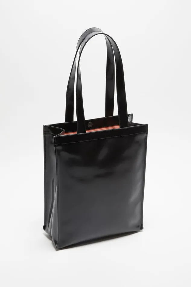 Men Logo Shoulder Tote Bag Black Acne Studios Bags