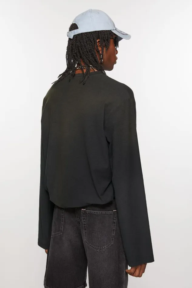 Men Logo Tshirt 8211 Relaxed Fit Faded Black Acne Studios Tshirts