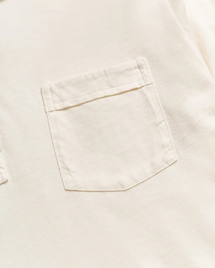 Men Long Sleeve Pensacola Polo Tinted White Billy Reid Polos Tees and Henleys