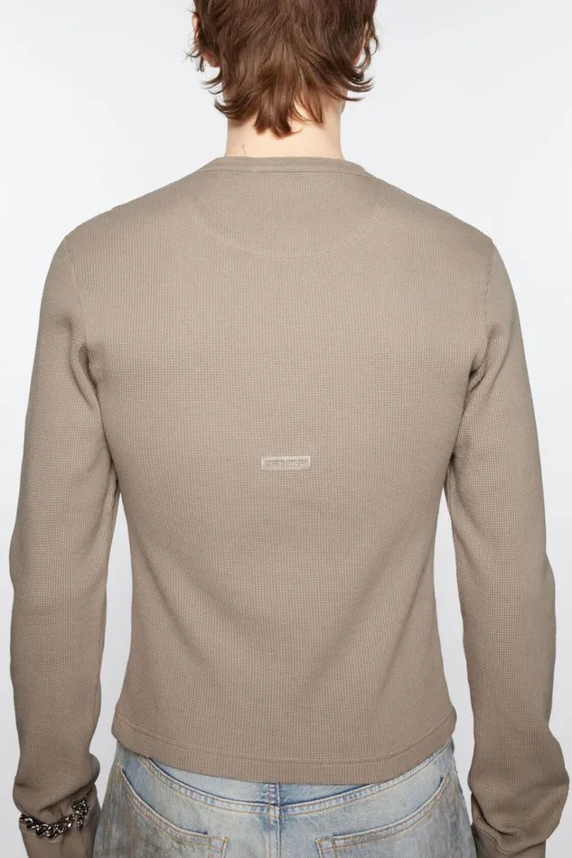 Men Long Sleeve Tshirt 8211 Fitted Fit Concrete Grey Acne Studios Tshirts