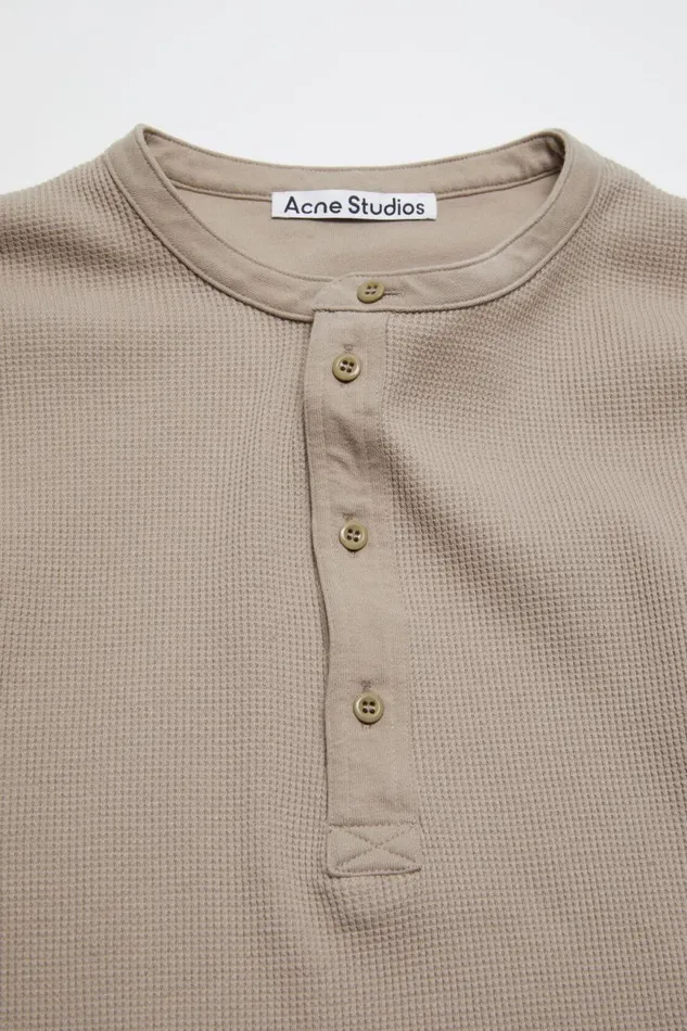 Men Long Sleeve Tshirt 8211 Fitted Fit Concrete Grey Acne Studios Tshirts