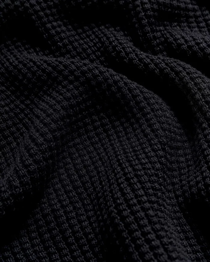 Men Mini Waffle Crew Midnight Billy Reid Sweaters and Sweatshirts