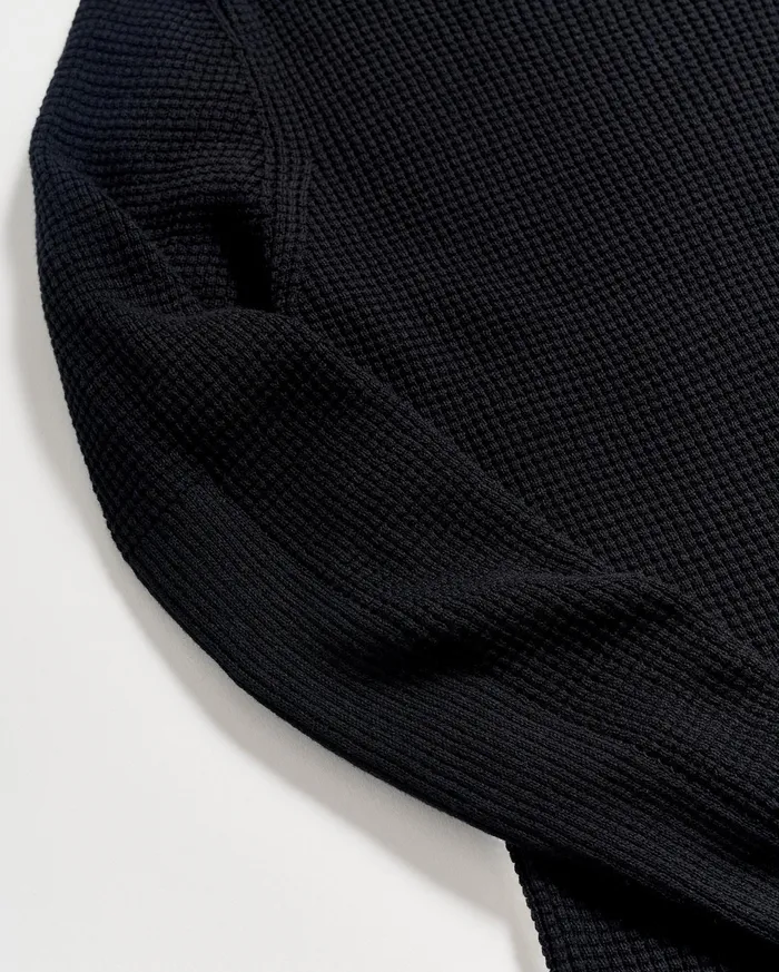 Men Mini Waffle Crew Midnight Billy Reid Sweaters and Sweatshirts