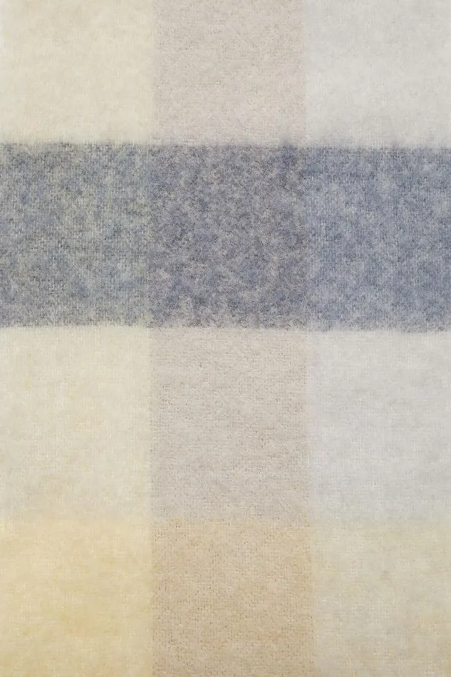 Men Mohair Checked Scarf Vanillabeigelavender Acne Studios Scarves