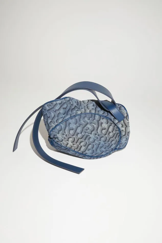 Men Monogram Mini Pouch Denim Blue Acne Studios Bags