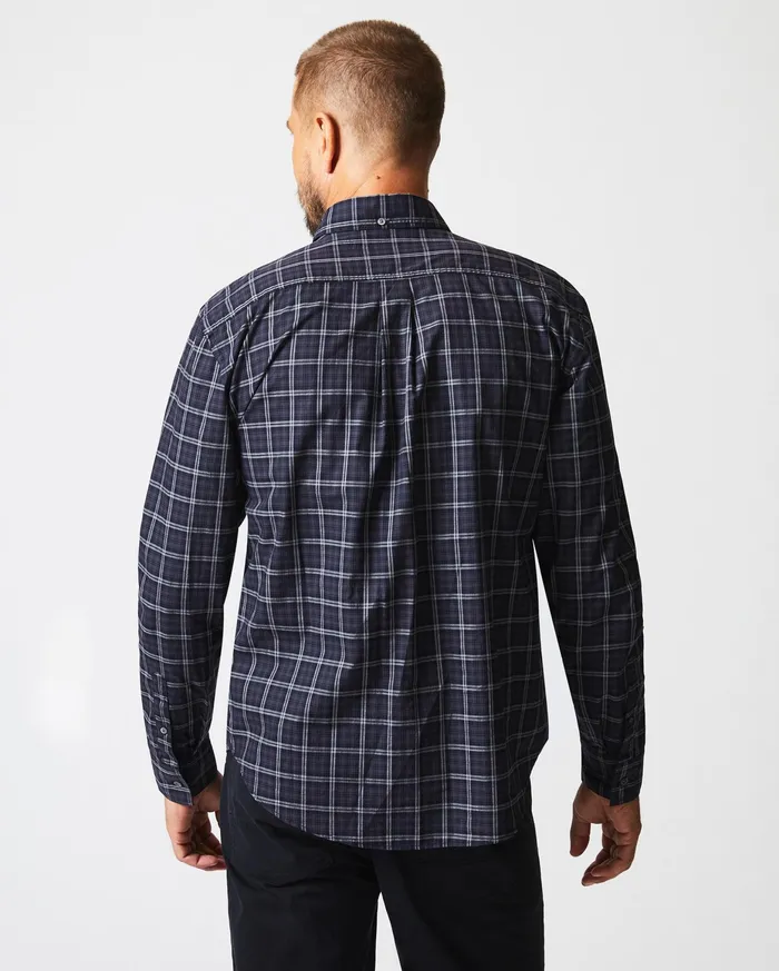 Men Plaid Tuscumbia Shirt Bd Blackgrey Billy Reid Shirting