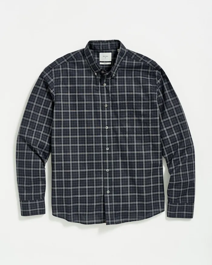 Men Plaid Tuscumbia Shirt Bd Blackgrey Billy Reid Shirting