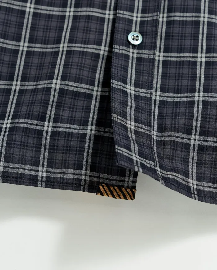 Men Plaid Tuscumbia Shirt Bd Blackgrey Billy Reid Shirting