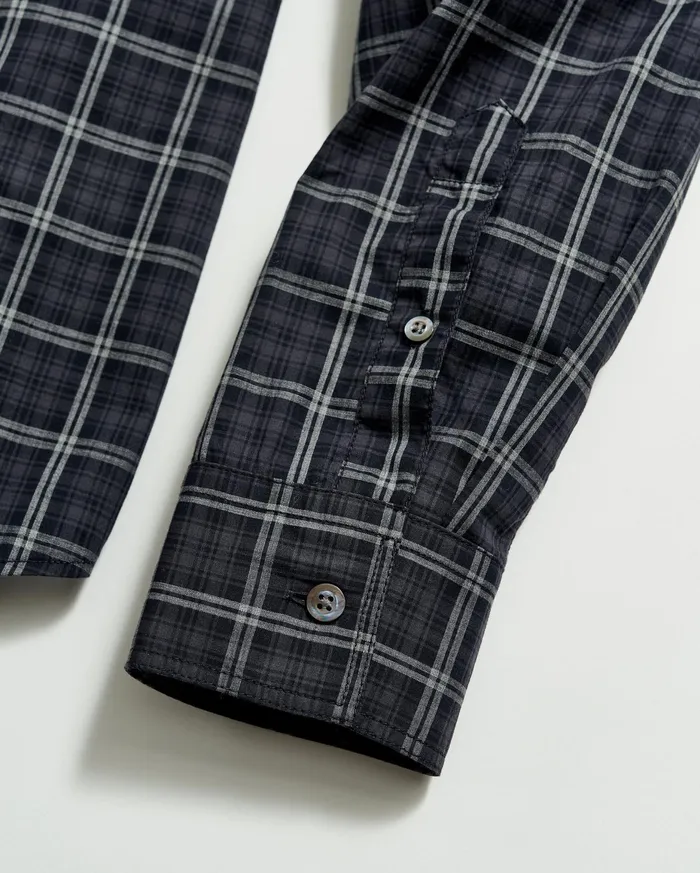 Men Plaid Tuscumbia Shirt Bd Blackgrey Billy Reid Shirting
