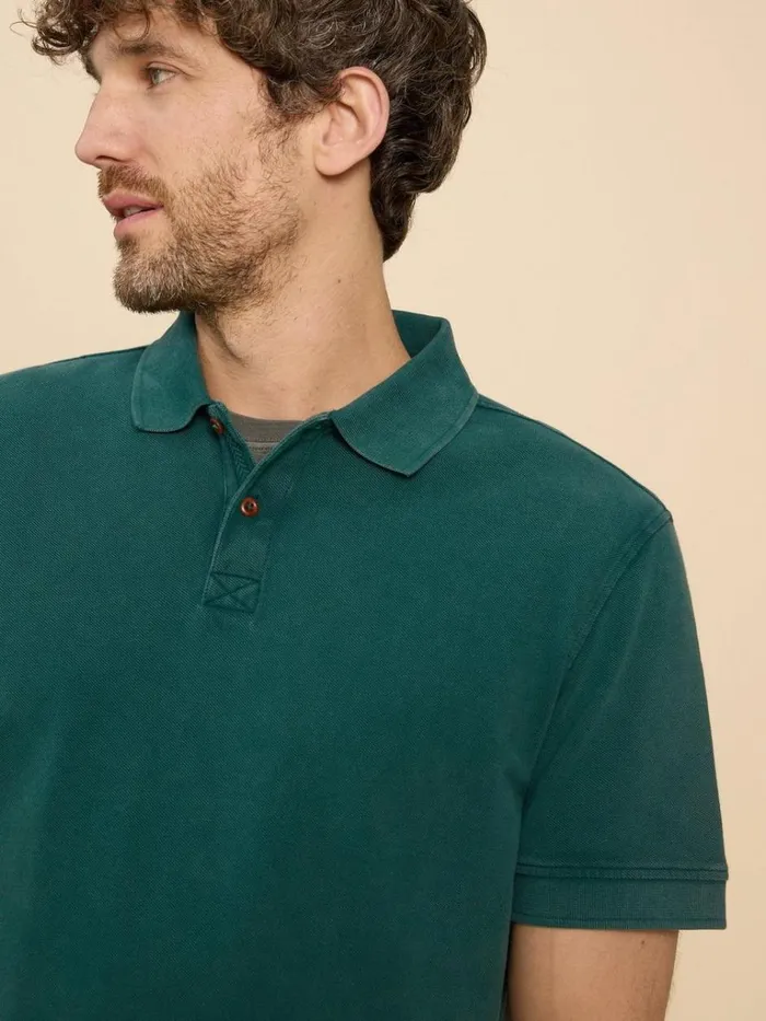 Men POLO SHIRTS White Stuff Utility Polo Dk Teal
