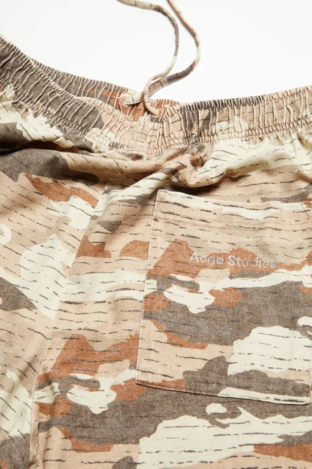 Men Print Sweatpants Cacao Brown Acne Studios Trousers