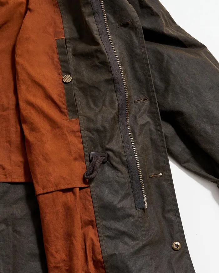 Men Rain Parka Olive Billy Reid Jackets and Outerwear