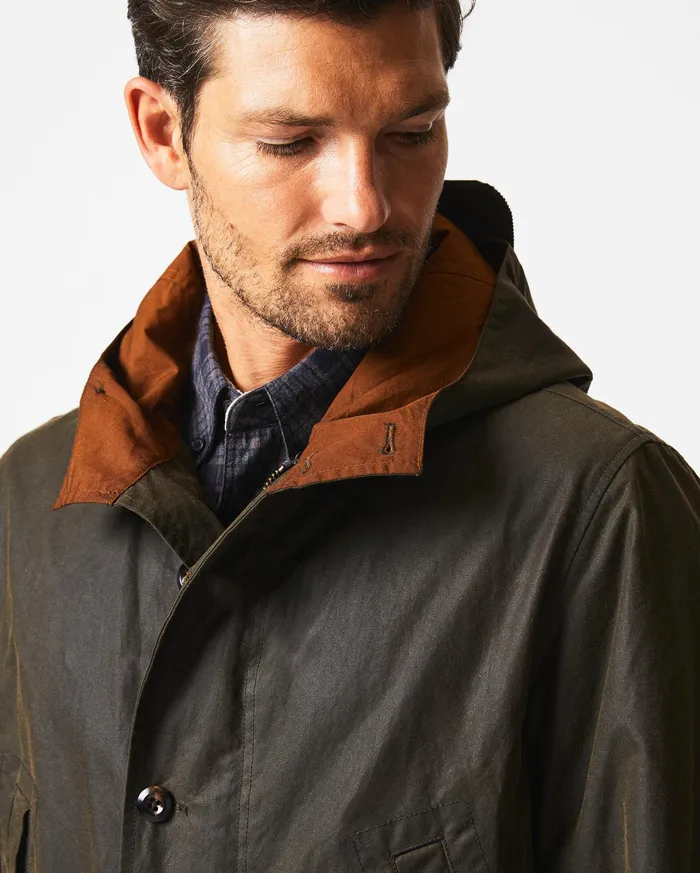 Men Rain Parka Olive Billy Reid Jackets and Outerwear