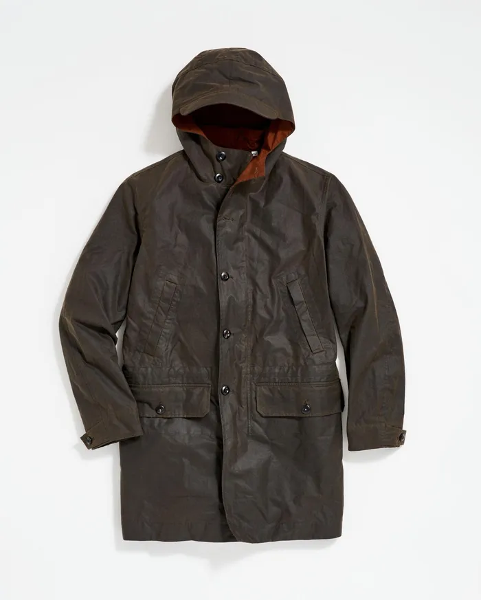 Men Rain Parka Olive Billy Reid Jackets and Outerwear