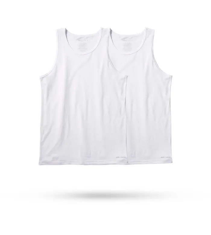 Men Ready For Everything Supersoft Tank Undershirt White Shirt 2 Pack Pair Of Thieves Tanks