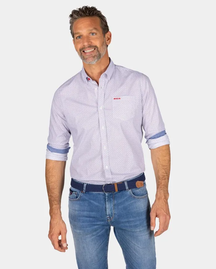 Men Shirts NZA New Zealand Auckland Light Gray Cotton Shirt 8211 Ecru
