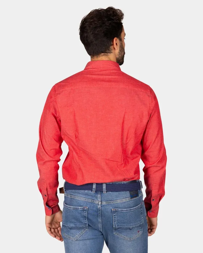 Men Shirts NZA New Zealand Auckland Red Stretch Cotton Shirt 8211 Reef Red Men Shirts NZA New Zealand Auckland Red Stretch Cotton Shirt 8211 Reef Red