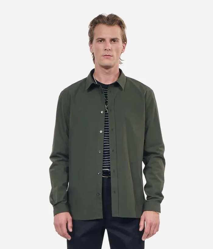 Men Shirts THE KOOPLES Khaki Poplin Shirt