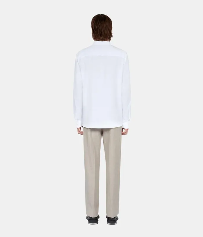 Men Shirts THE KOOPLES White Cotton And Linen Shirt Men Shirts THE KOOPLES White Cotton And Linen Shirt