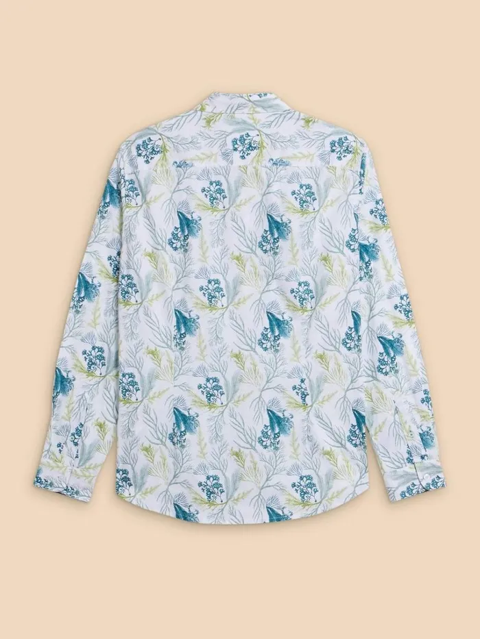 Men SHIRTS White Stuff Crab Printed Shirt White Print