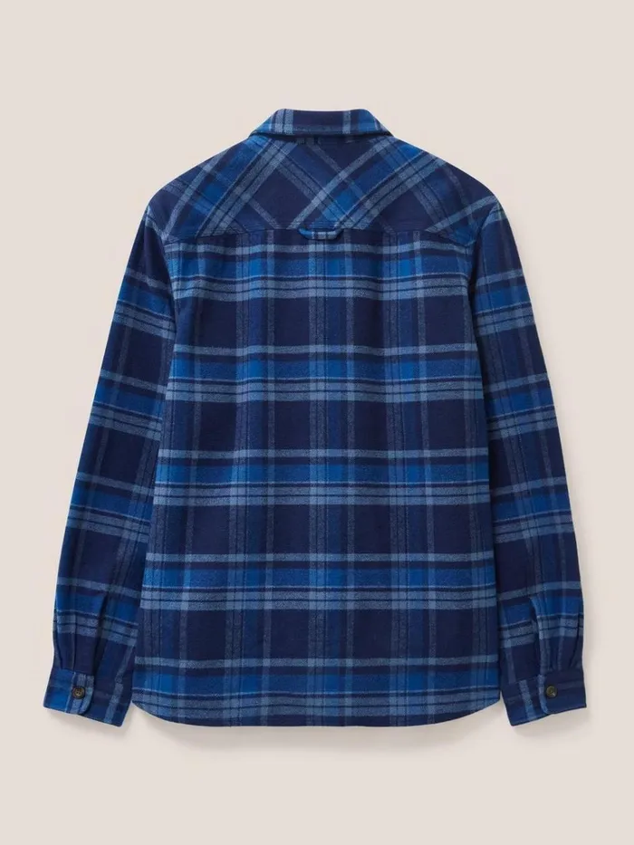 Men SHIRTS White Stuff Darwen Check Woven Overshirt Dark Navy