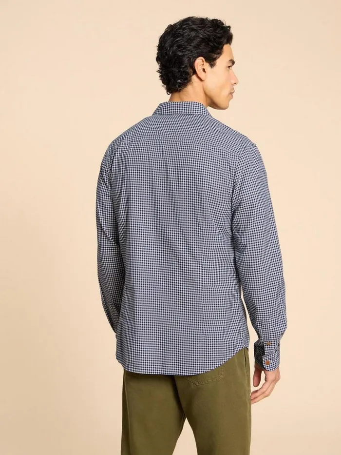 Men SHIRTS White Stuff Gingham LS Shirt Navy Multi Men SHIRTS White Stuff Gingham LS Shirt Navy Multi