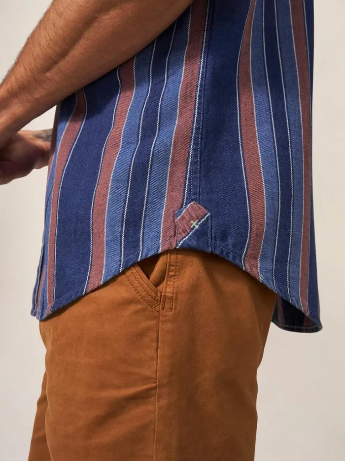 Men SHIRTS White Stuff Indigo Striped Shirt Indigo Blue