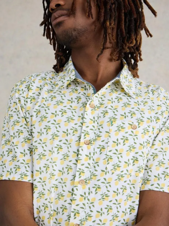 Men SHIRTS White Stuff Lemon Printed Shirt White Print Men SHIRTS White Stuff Lemon Printed Shirt White Print