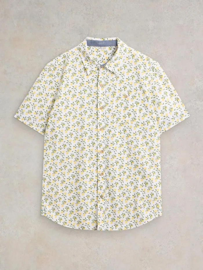 Men SHIRTS White Stuff Lemon Printed Shirt White Print Men SHIRTS White Stuff Lemon Printed Shirt White Print