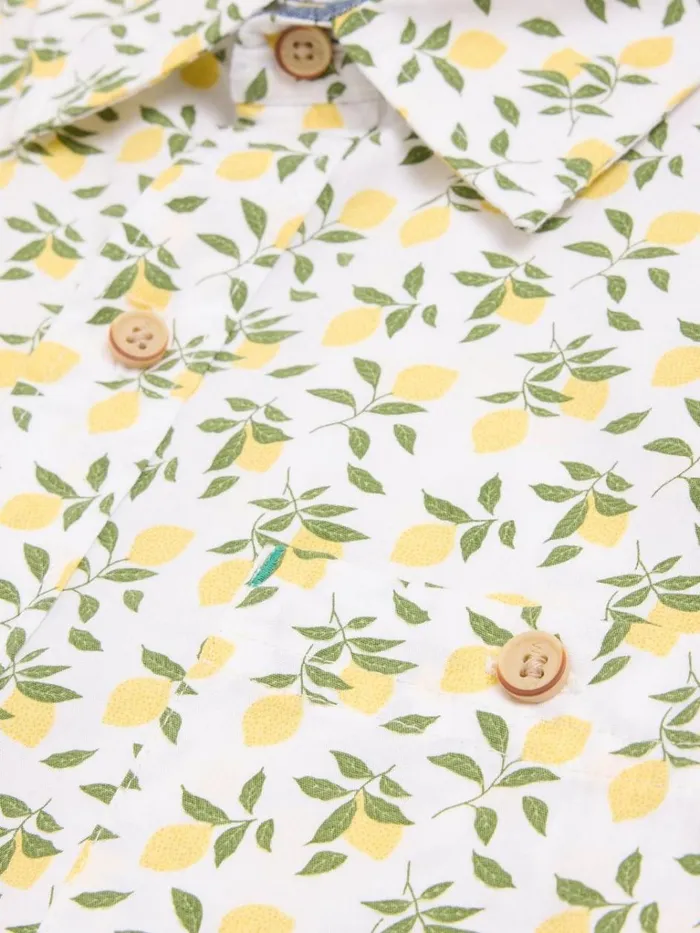 Men SHIRTS White Stuff Lemon Printed Shirt White Print Men SHIRTS White Stuff Lemon Printed Shirt White Print